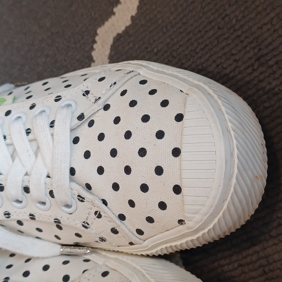 Cariuma White Polka Dot Canvas Oca Low Sneakers Women's 10 - Picture 4 of 15